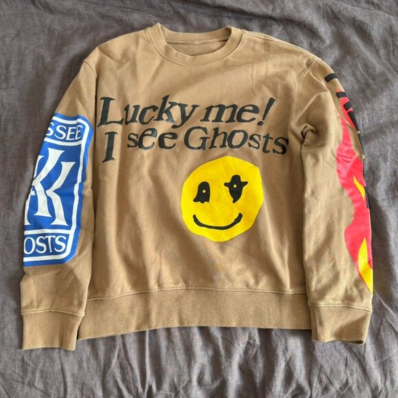 (US M Medium) *Duplicate* Kids See Ghosts Lucky Me Crewneck Sweatshirt - Picture 2 of 4